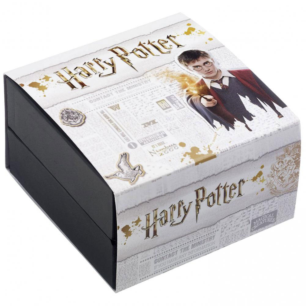 Harry Potter Sterling Silver Golden Snitch Crystal Ring Small