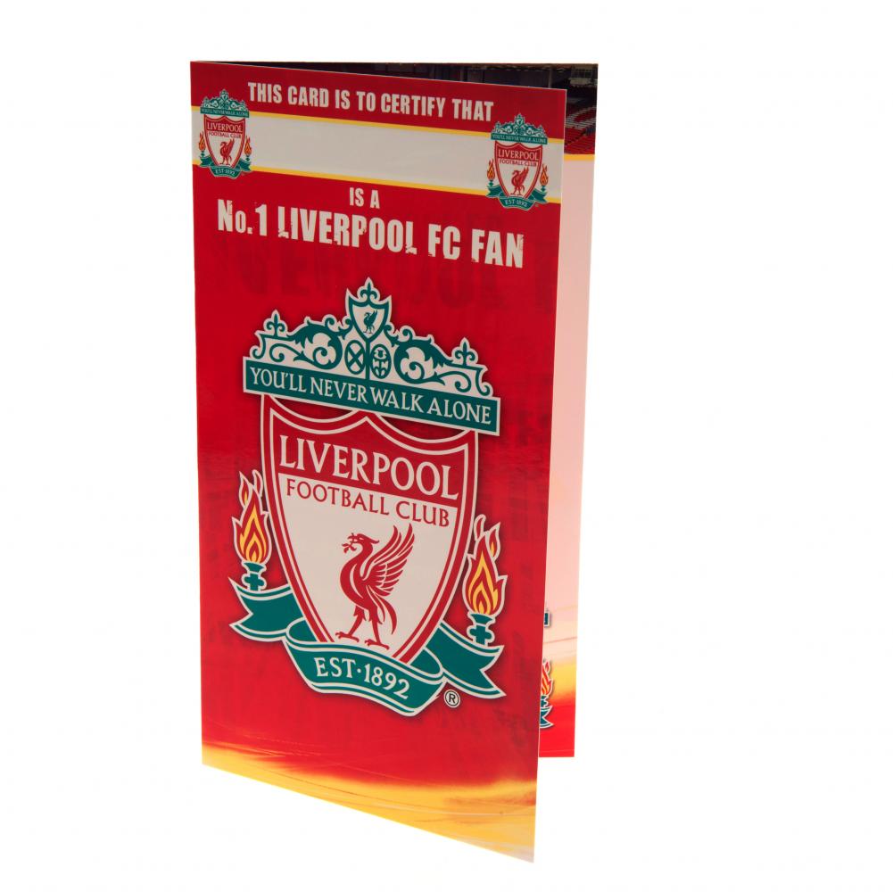 Liverpool FC No. 1 Fan Birthday Card
