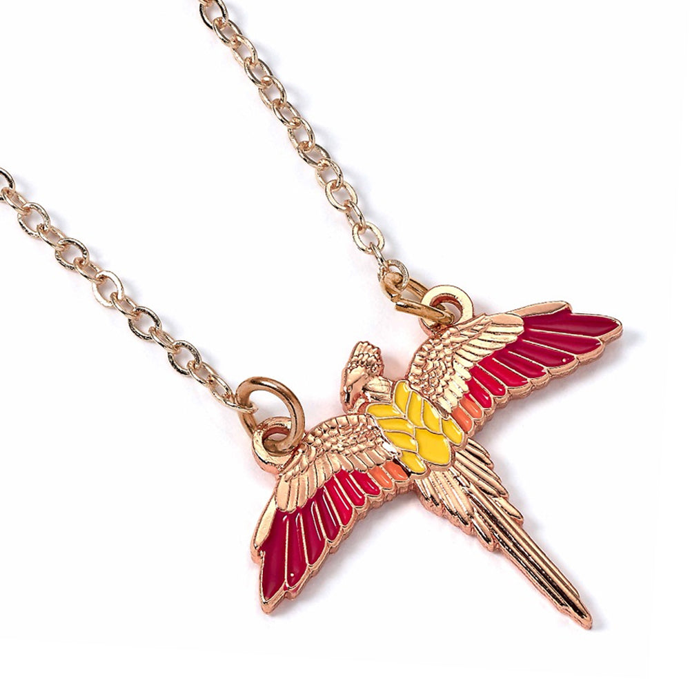 Harry Potter Rose Gold Plated Fawkes Necklace
