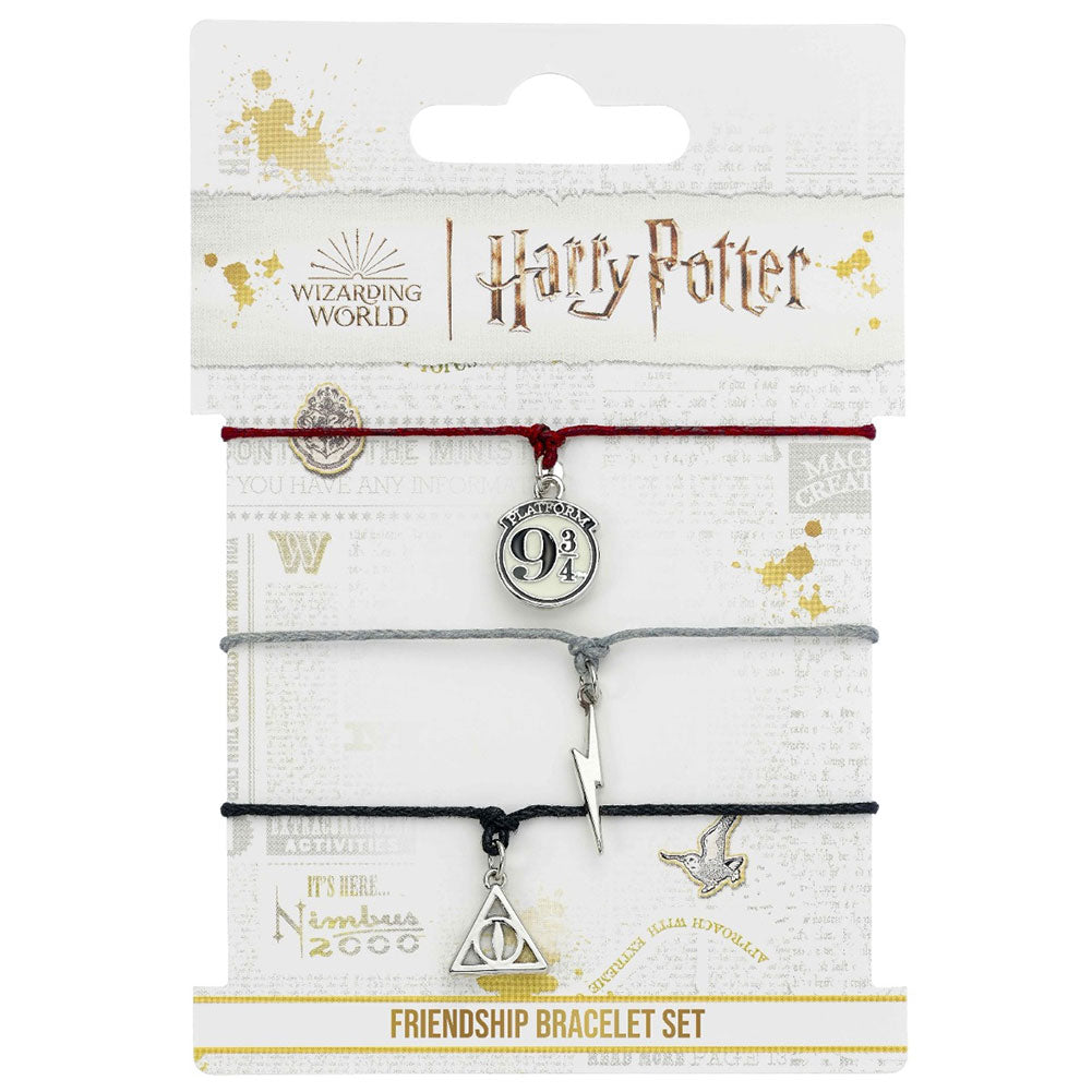 Harry Potter Deathly Hallows Friendship Bracelet Set