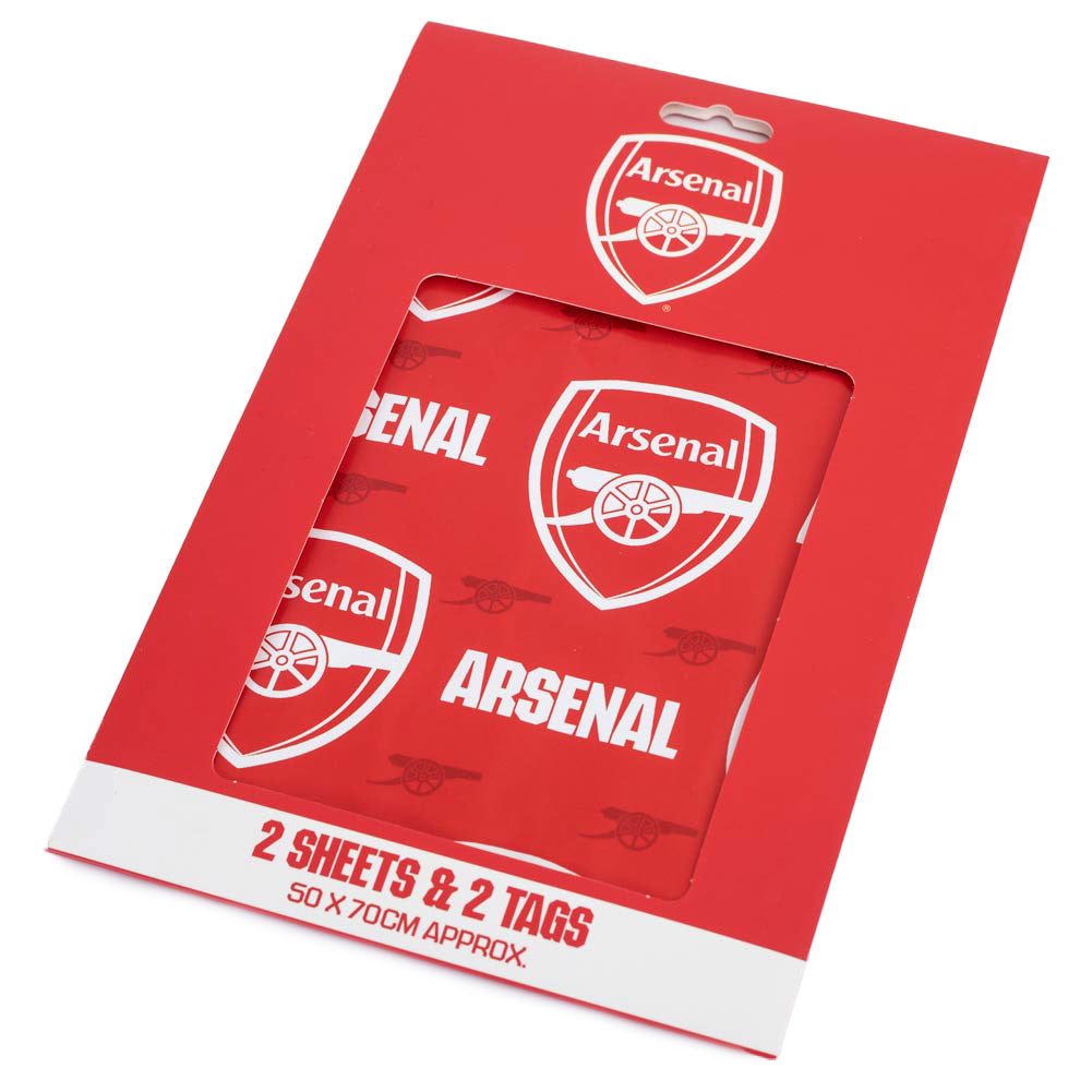 Arsenal FC Text Gift Wrap