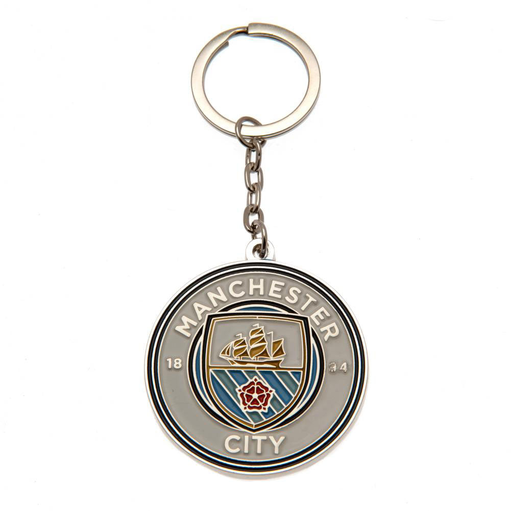 Manchester City FC Keyring & Badge Set