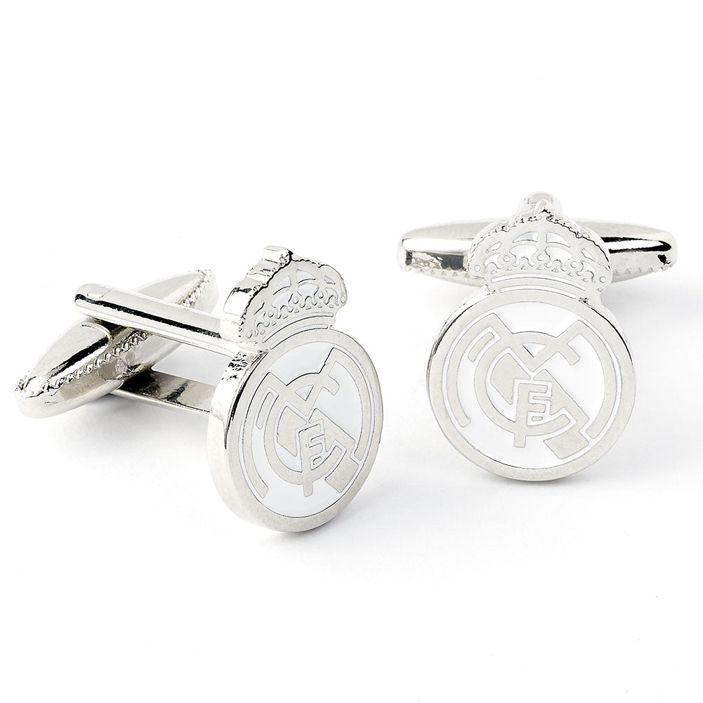 Real Madrid CF Silver Plated Formed Cufflinks