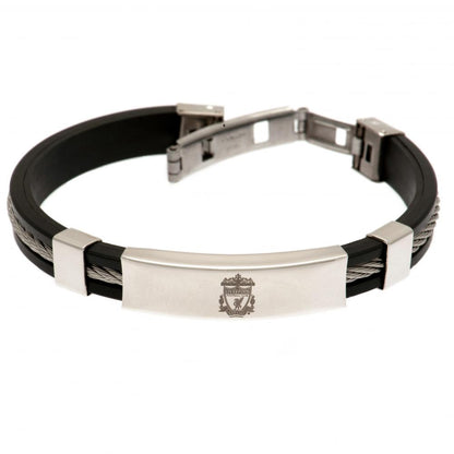 Liverpool FC Silver Inlay Silicone Bracelet