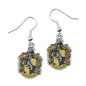Harry Potter Silver Plated Hufflepuff Hook Earrings