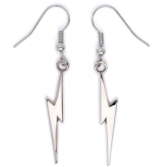 Harry Potter Silver Plated Lightning Bolt Hook Earrings