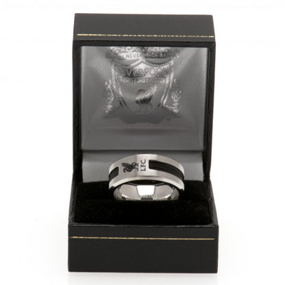 Liverpool FC Black Inlay Ring Small