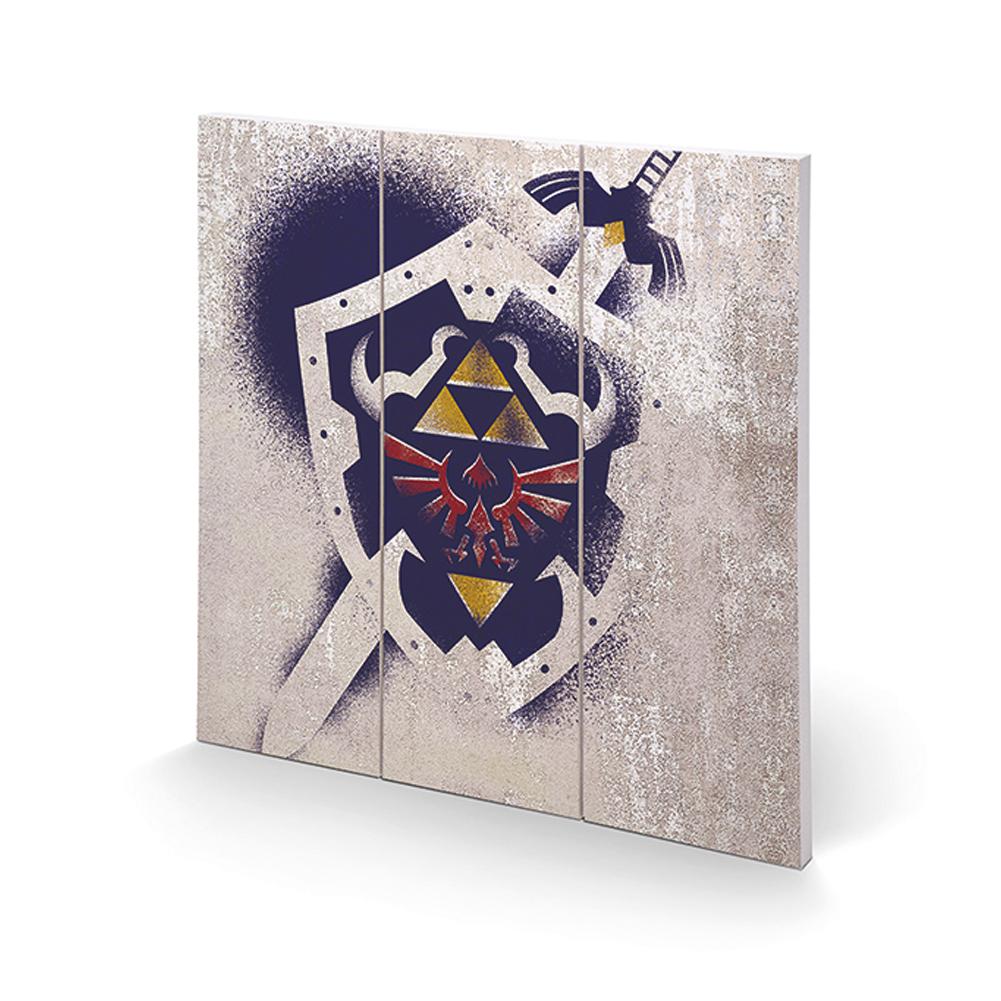 The Legend Of Zelda Shield Wood Print
