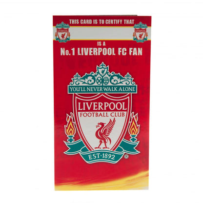 Liverpool FC No. 1 Fan Birthday Card