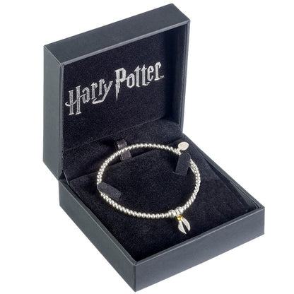 Harry Potter Sterling Silver Golden Snitch Crystal Bracelet