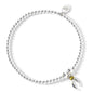 Harry Potter Sterling Silver Golden Snitch Crystal Bracelet