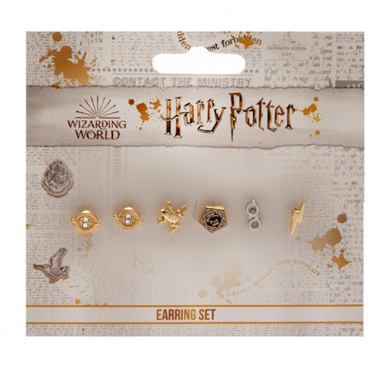 Harry Potter Gold Plated Stud Earring Set