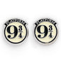 Harry Potter Silver Plated 9 & 3 Quarters Stud Earrings