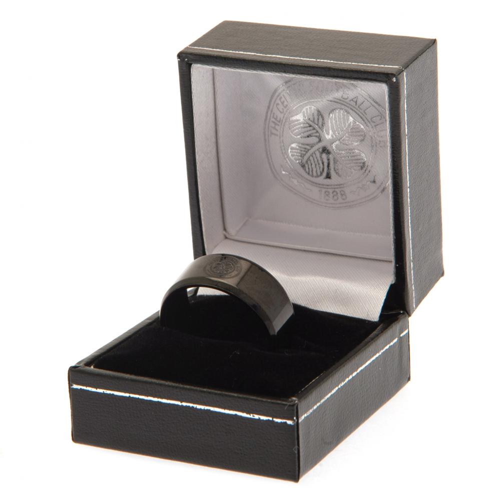 Celtic FC Black IP Ring Large