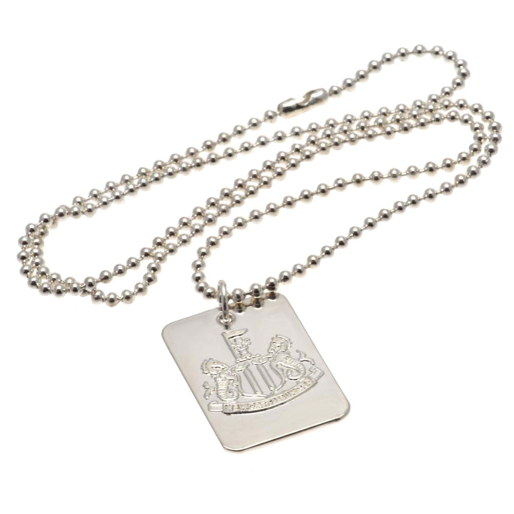 Newcastle United FC Silver Plated Dog Tag & Chain