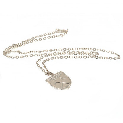 West Ham United FC Silver Plated Crest Pendant & Chain