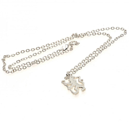 Chelsea FC Silver Plated Lion Pendant & Chain