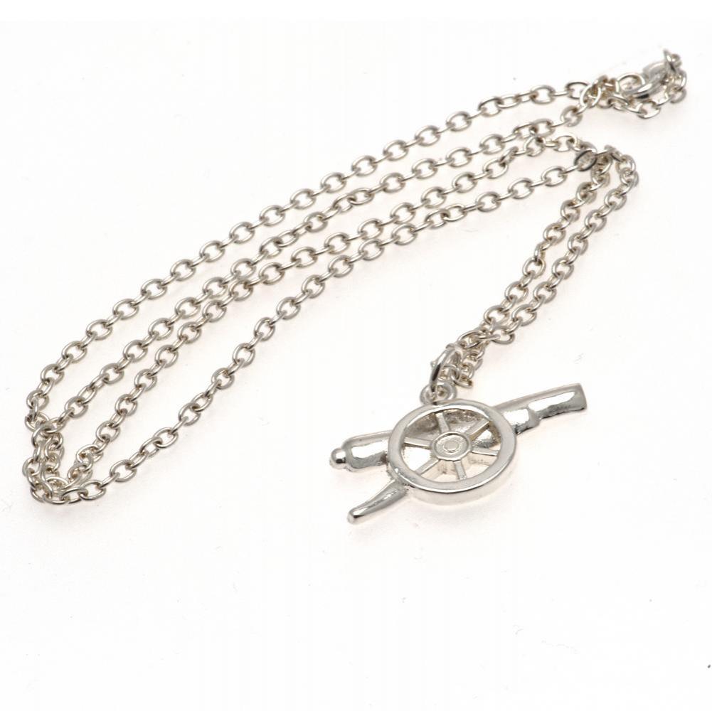 Arsenal FC Silver Plated Cannon Pendant & Chain