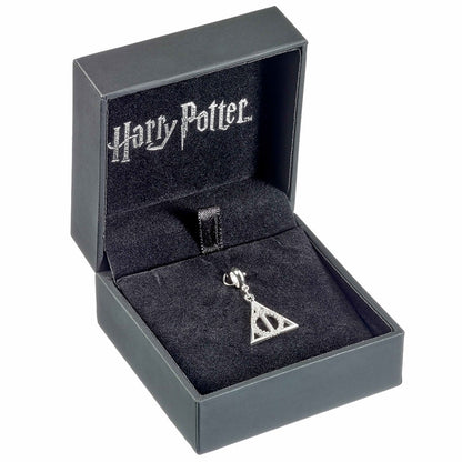 Harry Potter Sterling Silver Deathly Hallows Crystal Charm