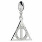 Harry Potter Sterling Silver Deathly Hallows Crystal Charm