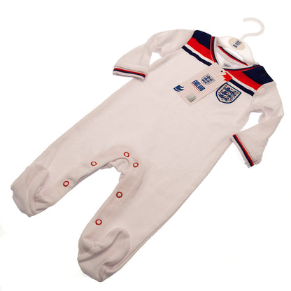 England FA Sleepsuit 82 Retro 3-6 Mths