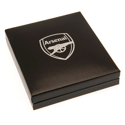 Arsenal FC Silver Plated Boxed Crest Pendant