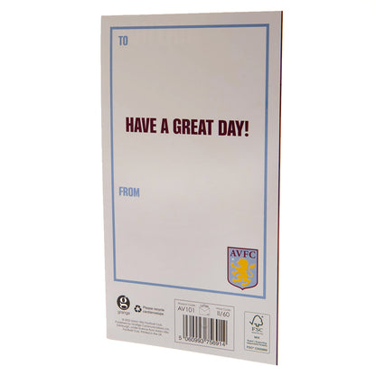 Aston Villa FC Crest Birthday Card