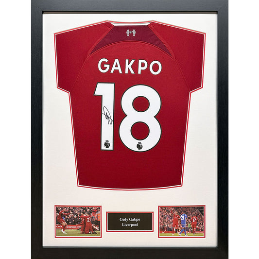Liverpool FC Gakpo Signed Shirt (Framed)