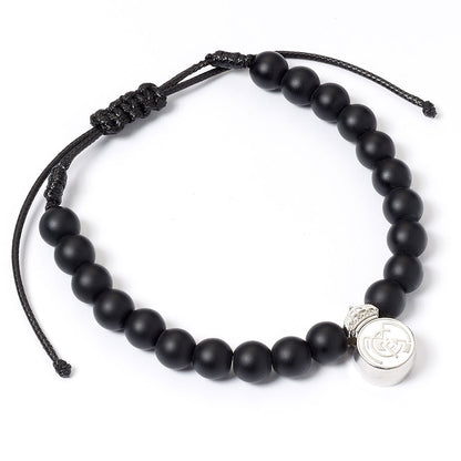 Real Madrid FC Black Bead Bracelet