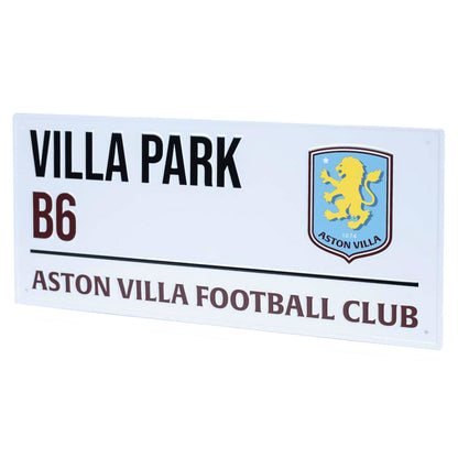 Aston Villa FC White Street Sign