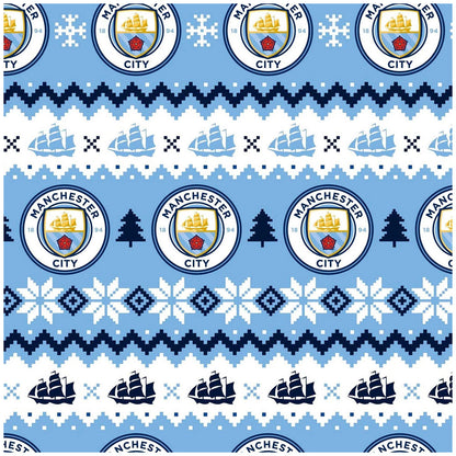 Manchester City FC Christmas Gift Wrap