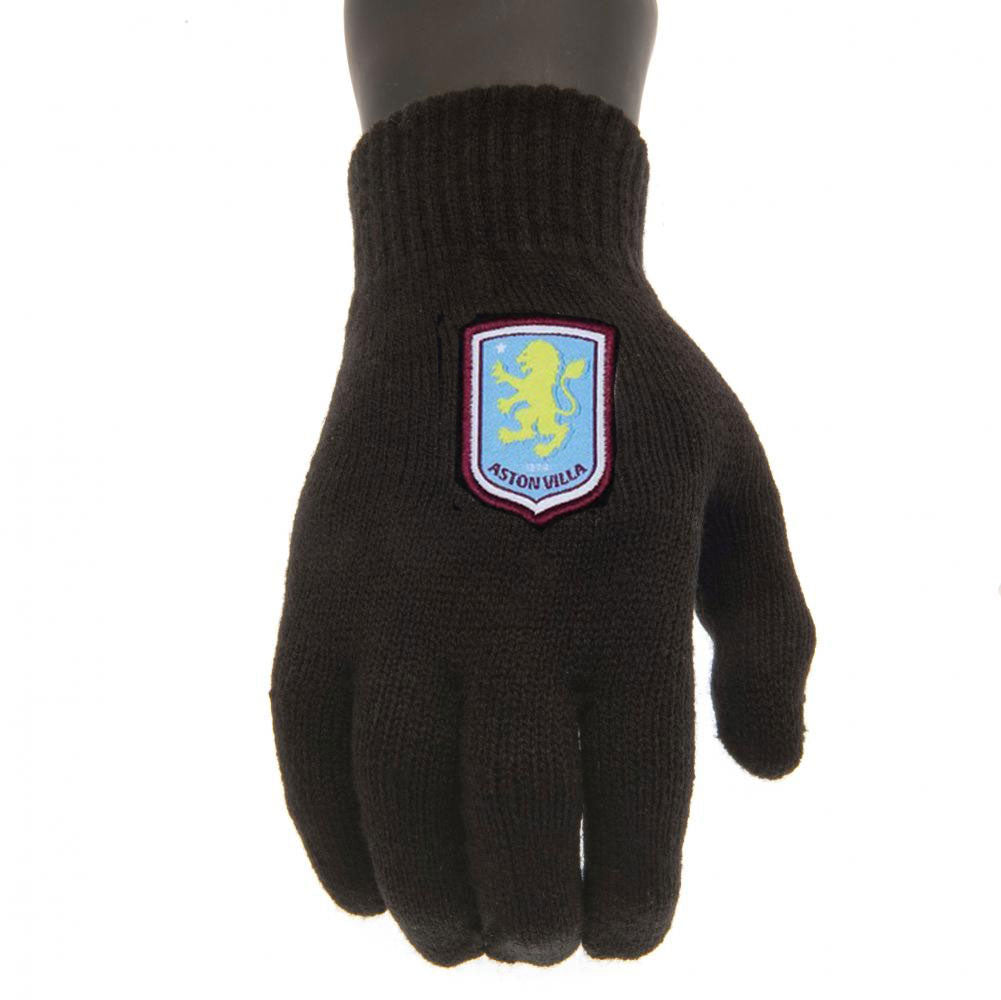 Aston Villa FC Knitted Gloves Junior