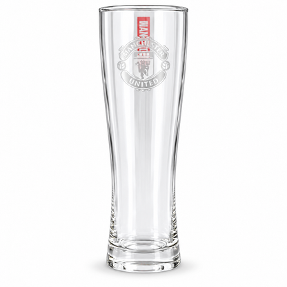Manchester United FC Mono Crest Tall Beer Glass