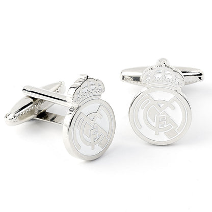 Real Madrid CF Silver Plated Formed Cufflinks