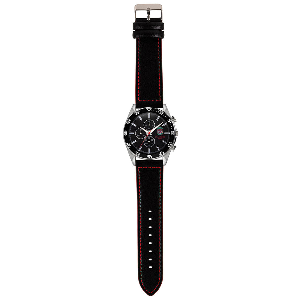 Liverpool FC Mens Leather Strap Chronograph Watch