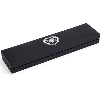 Hearts FC Black IP Leather Bracelet