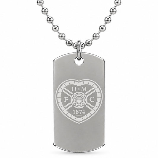 Hearts FC Engraved Dog Tag & Chain
