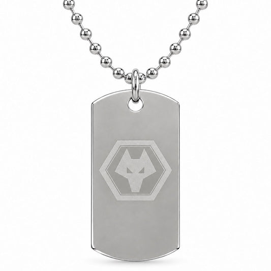 Wolverhampton Wanderers FC Engraved Dog Tag & Chain
