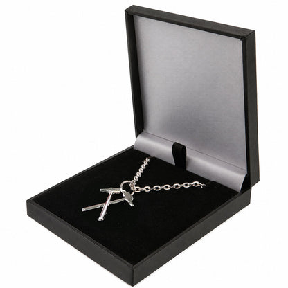West Ham United FC Silver Plated Boxed Hammers Pendant