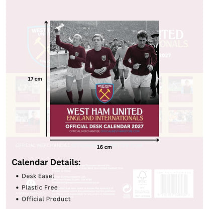 West Ham United FC Desktop Calendar 2027