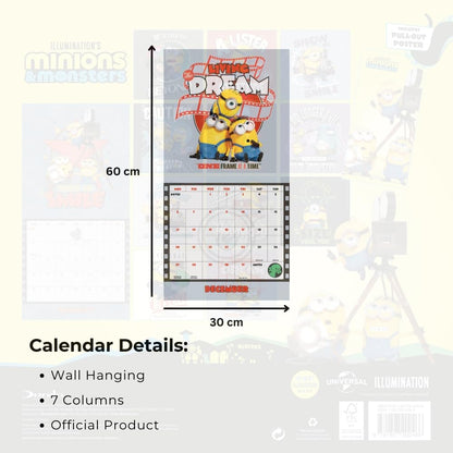 Minions Square Calendar 2027